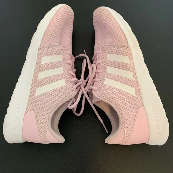 Adidas Cloudfoam QT Racer Running Shoes Women’s SZ 10 Pink with White Strips - Picture 6 of 8